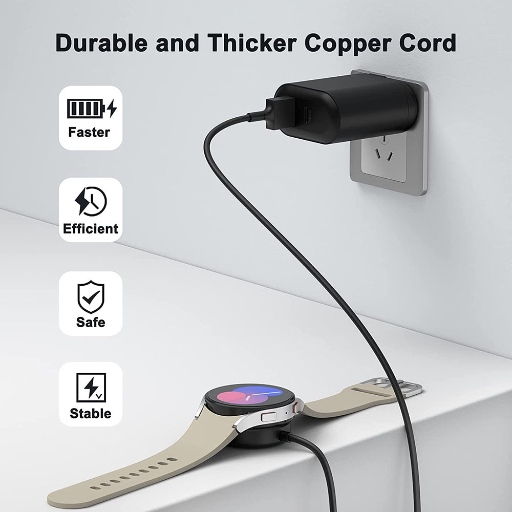 Bežični punjač Techsuit TSC11 za Samsung Galaxy Watch seriju, USB-A, Crna