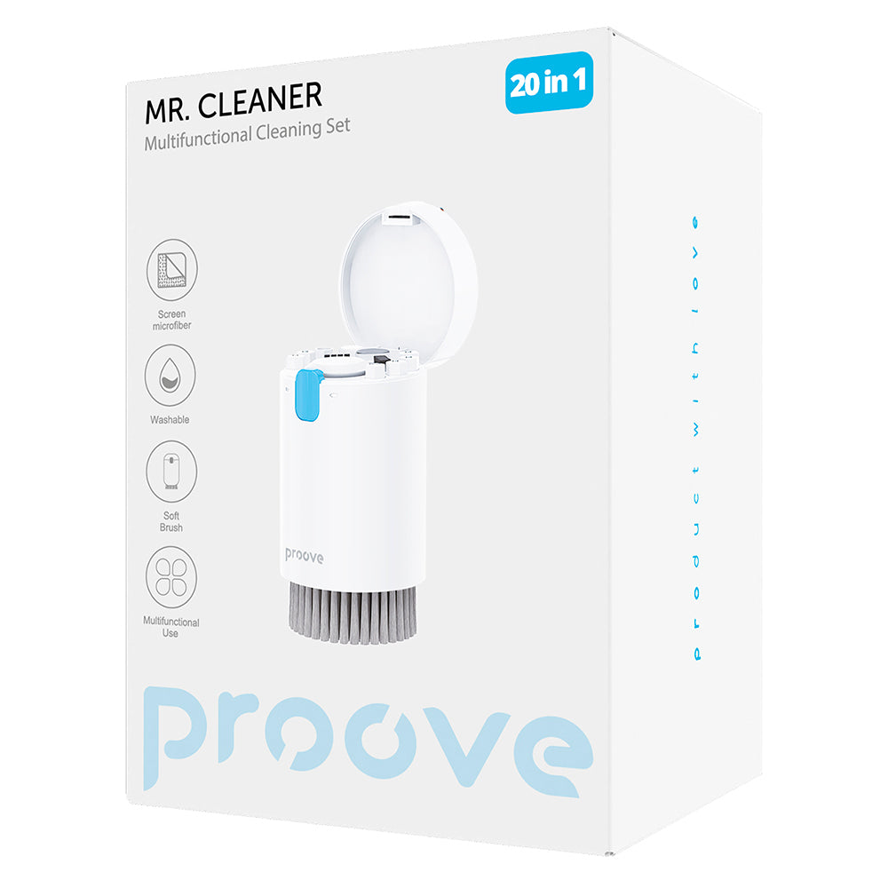 Alat za čišćenje Proove Mr.Cleaner za slušalice / telefon / DSLR kameru / laptop, 20u1, Beli