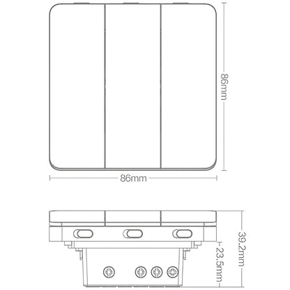 Yeelight Switch, Wi-Fi, 3 Buttons, White YLKG14YL 