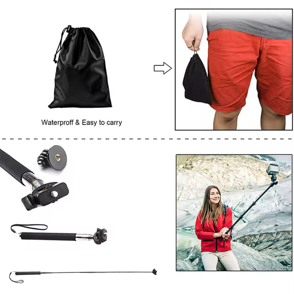 Kit dodataka za sportsku kameru Techsuit SA15 za GoPro / SJCAM seriju, 15 u 1, crni