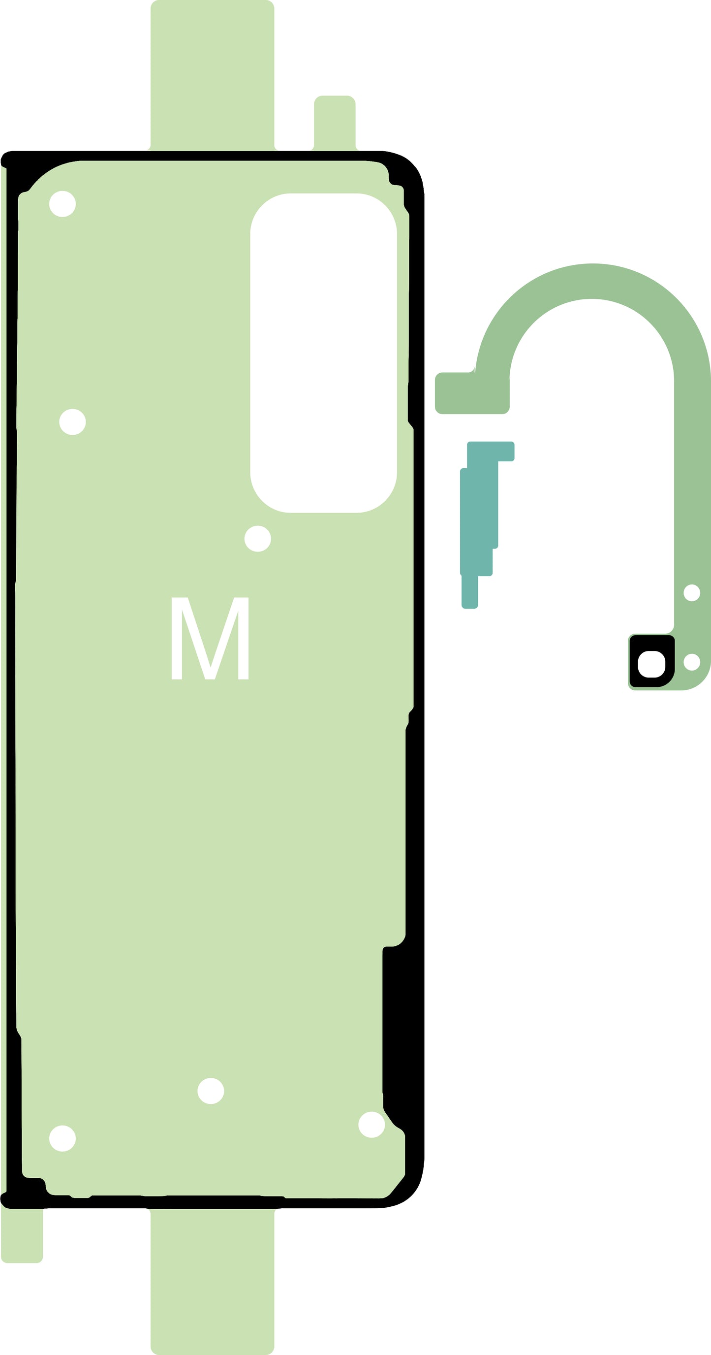 Kit Adeziv Poklopac Baterije Samsung Galaxy Z Fold4 F936, Service Pack GH82-29456A