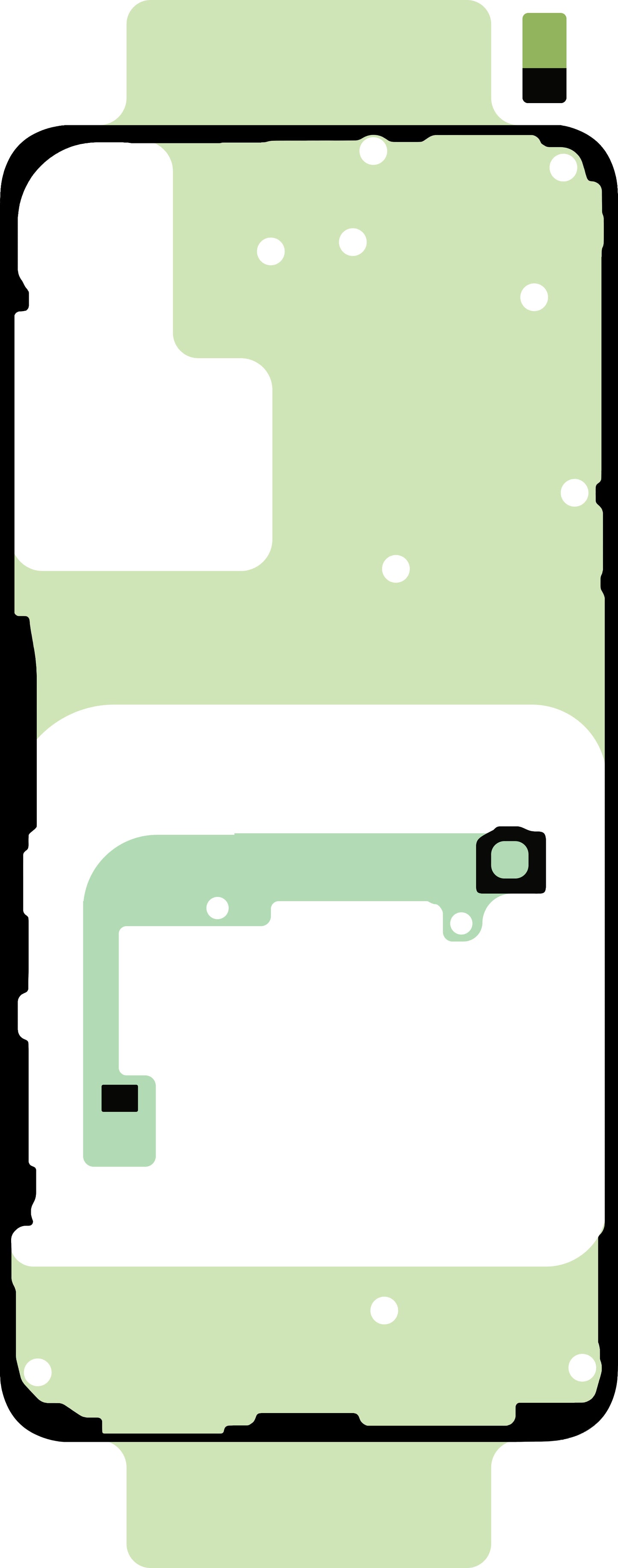 Kit Adheziv Poklopac Baterije Samsung Galaxy S24 S921, Service Pack GH82-33293A