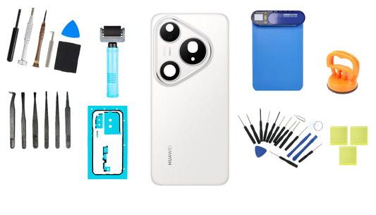 Kit Poklopac Baterije Huawei Pura 80 Pro Glazed White Service Pack i Posvećeni Servisni Alati