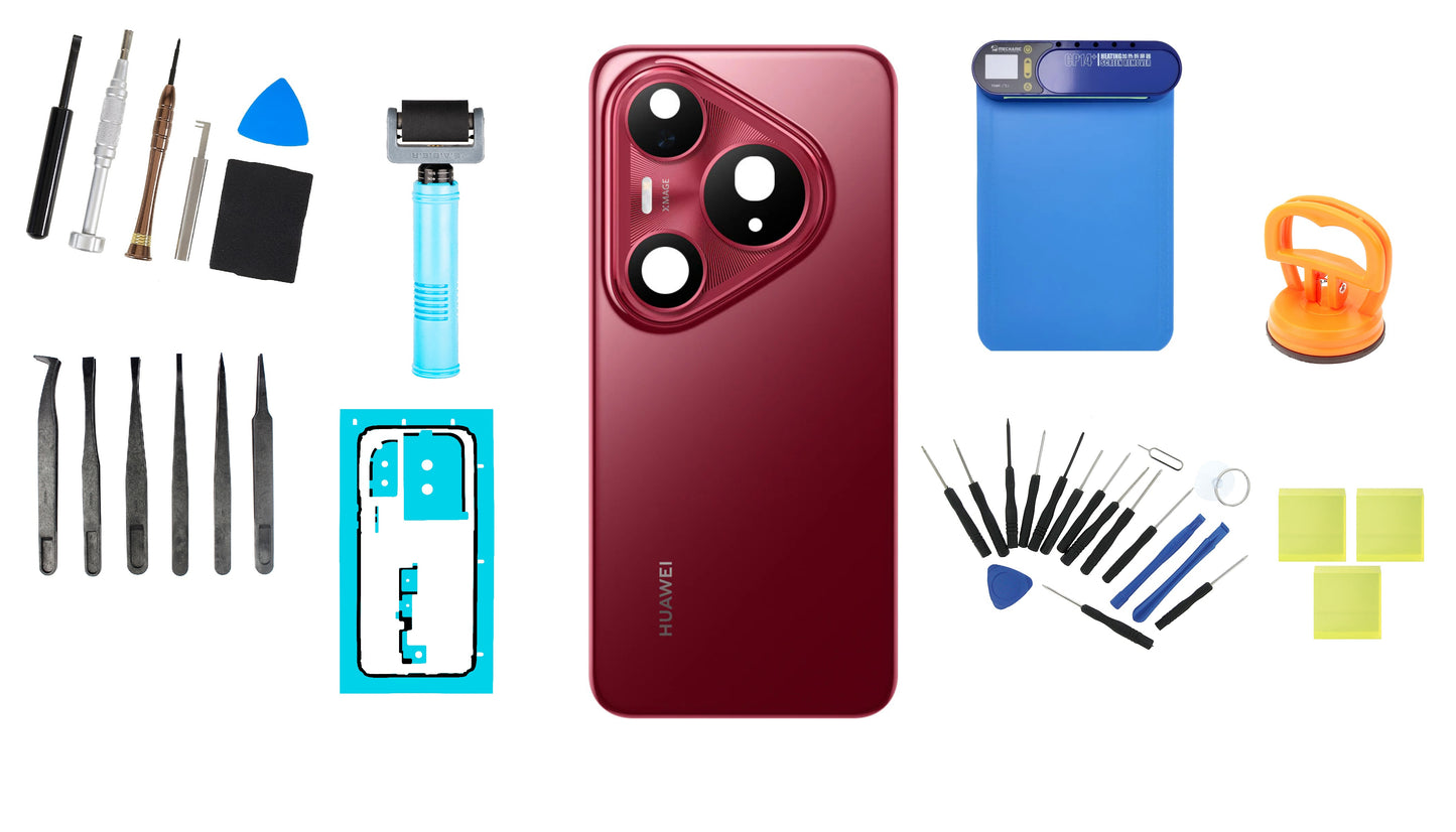 Kit poklopac baterije Huawei Pura 80 Pro Glazed Red Service Pack i posvećeni servisni alati