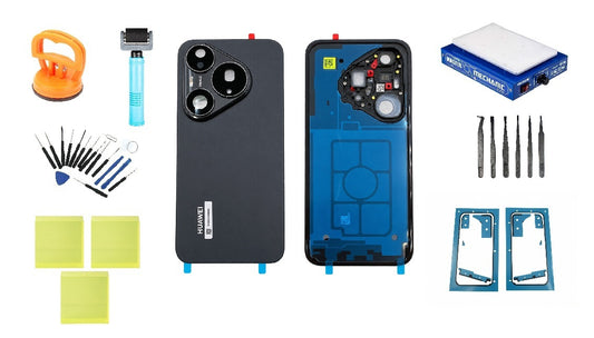 Komplet zadnjeg poklopca baterije za Huawei Pura 90s Pro Mulberry Black, Service Pack i namenski servisni alati