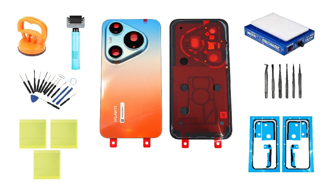 Komplet zadnjeg poklopca baterije za Huawei Pura 90s Pro Max Orange Ocean, servisni paket sa namenskim servisnim alatima