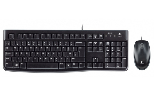 Komplet tastatura i miš sa žicom USB Logitech MK120, crna