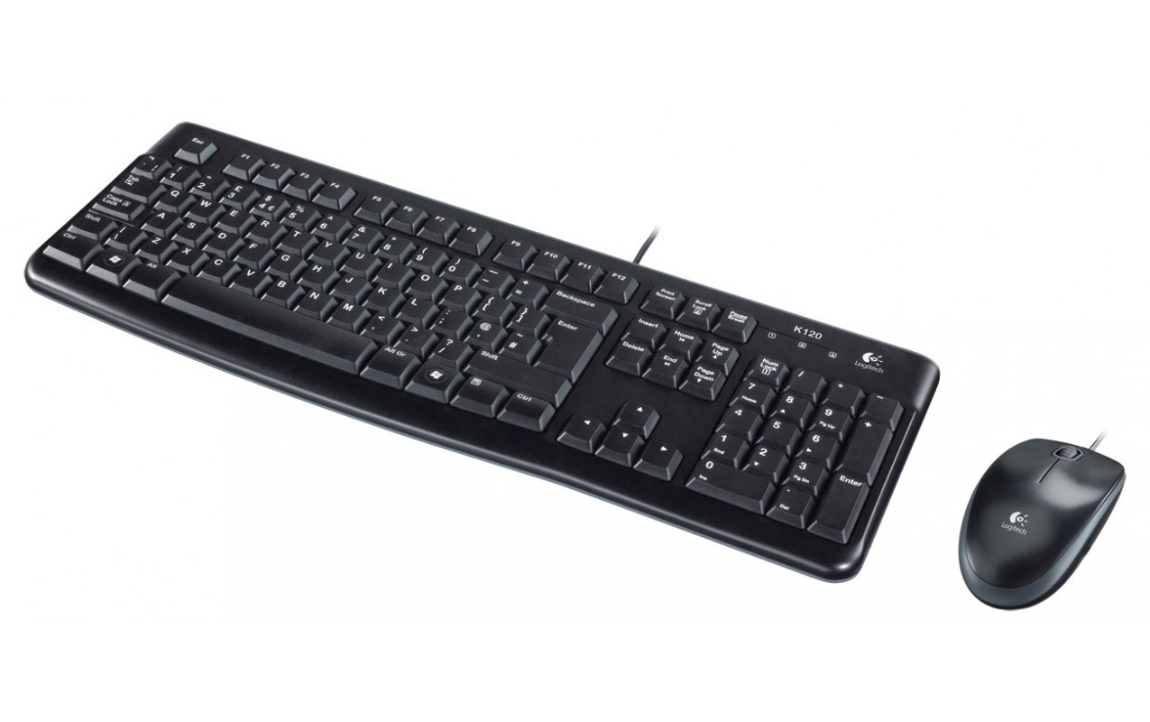 Komplet tastatura i miš sa žicom USB Logitech MK120, crna