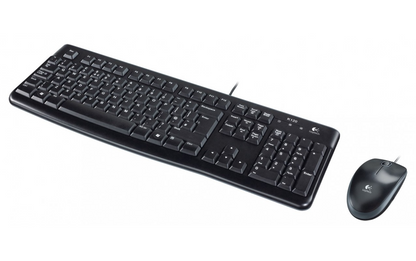 Komplet tastatura i miš sa žicom USB Logitech MK120, crna