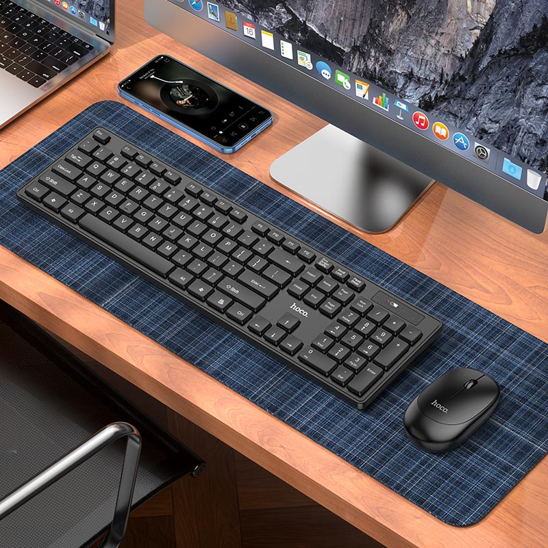 Kit Tastatura Miš Wireless HOCO GM17, Crni