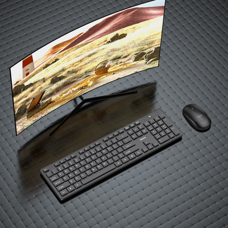 Kit Tastatura Miš Wireless HOCO GM17, Crni