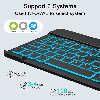 Komplet bežične tastature i miša Techsuit AirCombo WKM1, BT / Wi-Fi, Crna