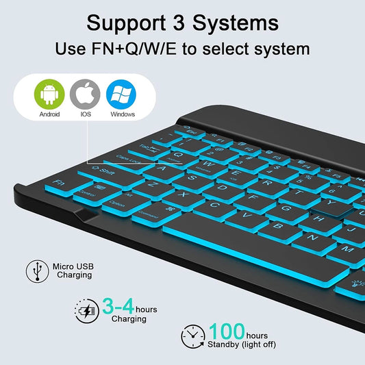 Komplet bežične tastature i miša Techsuit AirCombo WKM1, BT / Wi-Fi, Crna