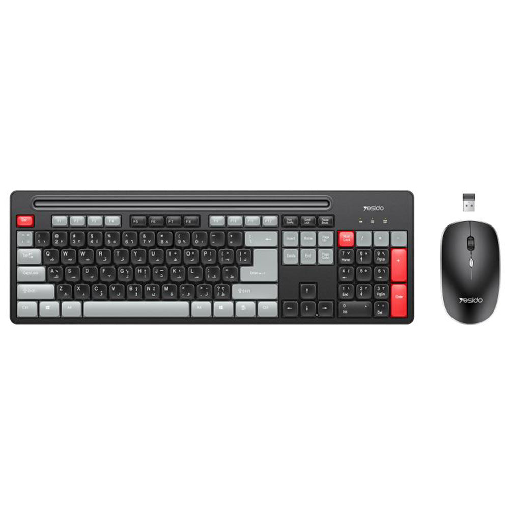 Kit Tastatura i Miš Wireless Yesido KB43, Crni