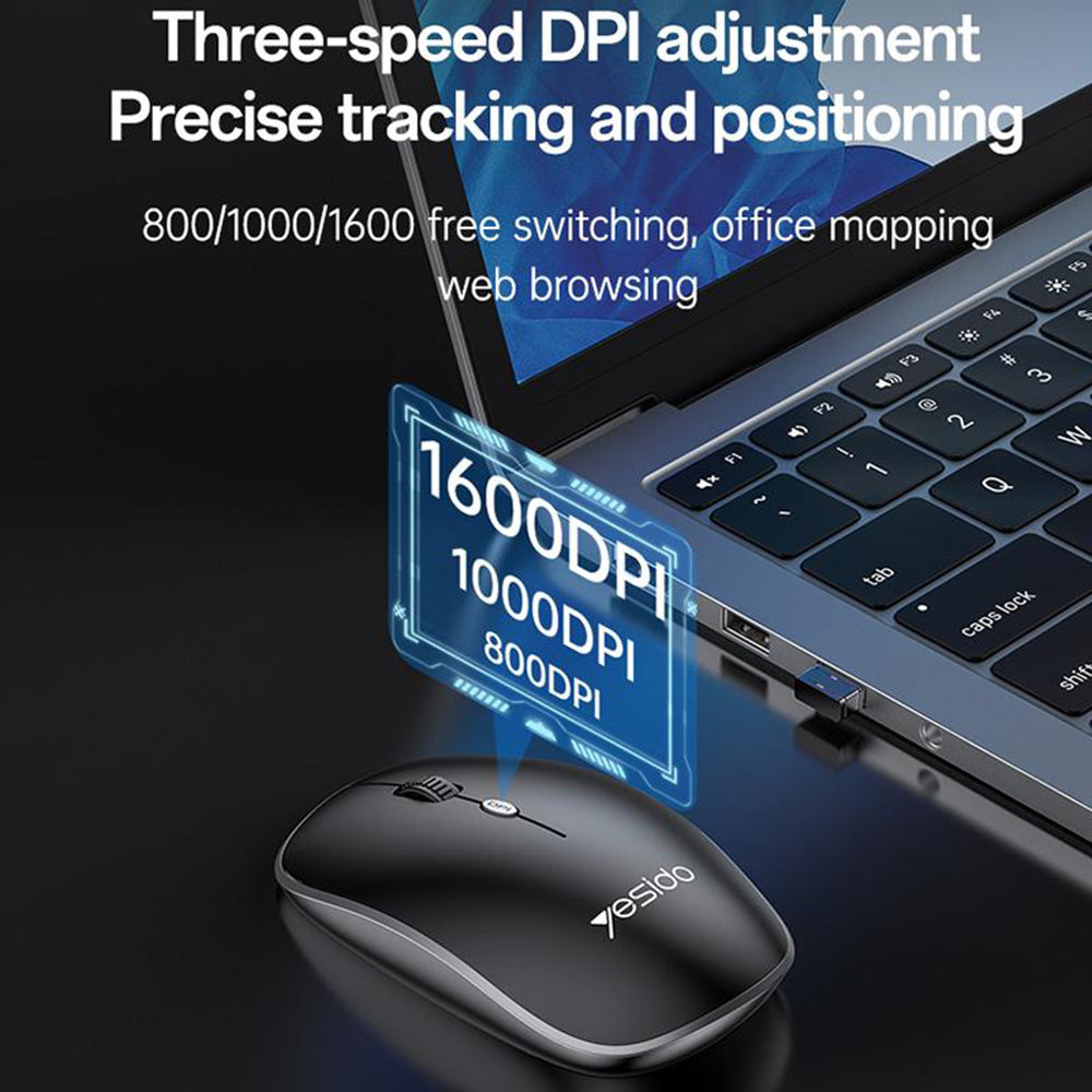 Kit Tastatura i Miš Wireless Yesido KB43, Crni