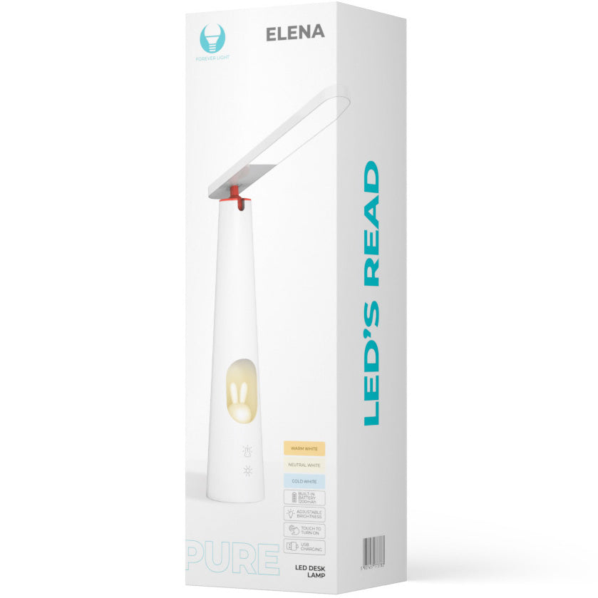 LED stolna lampa Forever FLB-150 Bunny, 7.5W, 3000K - 6000K, bijela