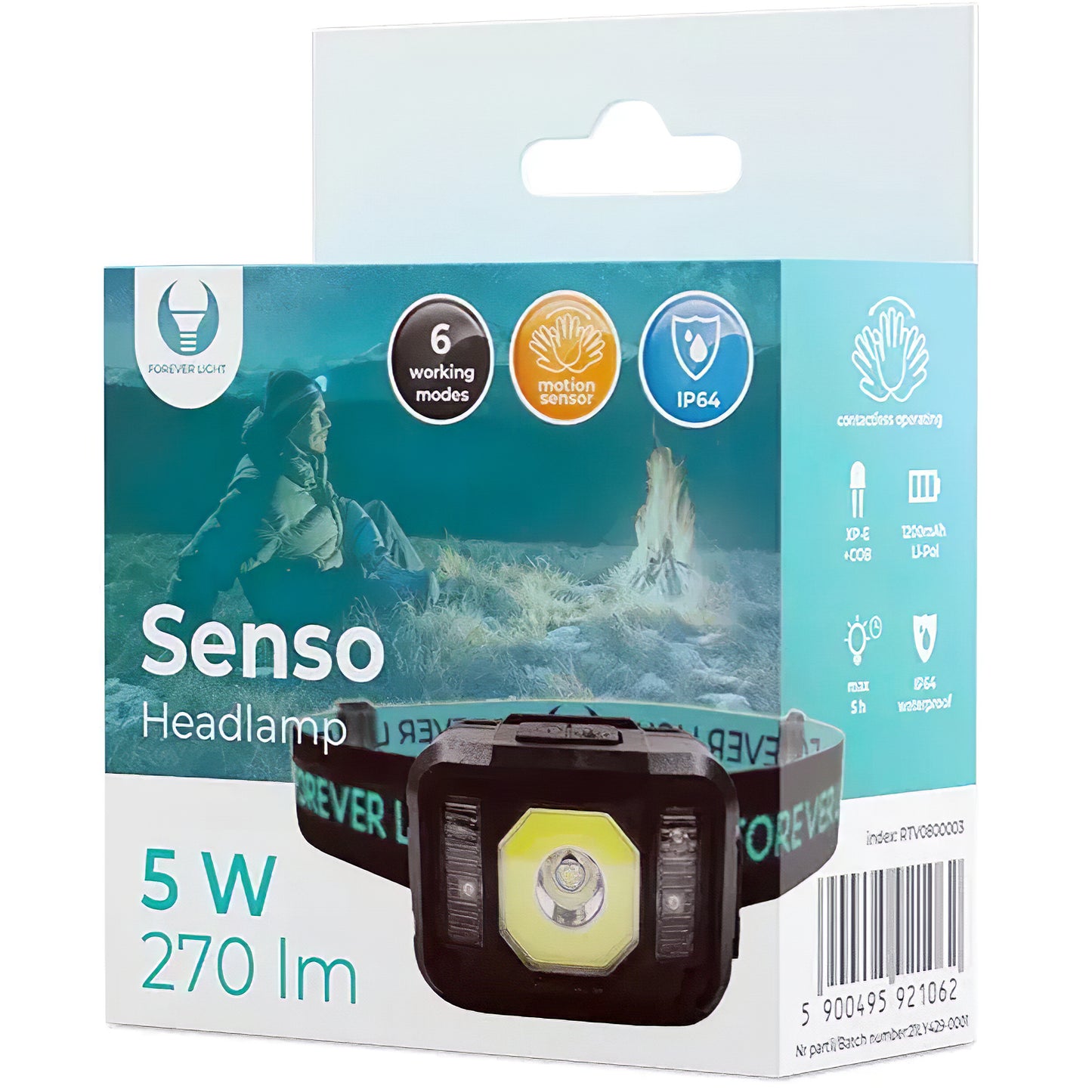 LED čeona svjetiljka Forever Senso XP-E, 270lm, 1200mAh