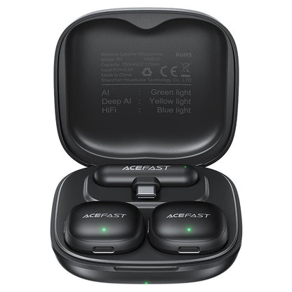 Lavalijera Acefast R1, USB-C, Set 2 komada, Crna