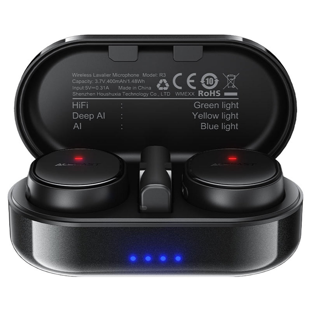 Lavalijera Acefast R3, USB-C, Set 2 komada, Crna