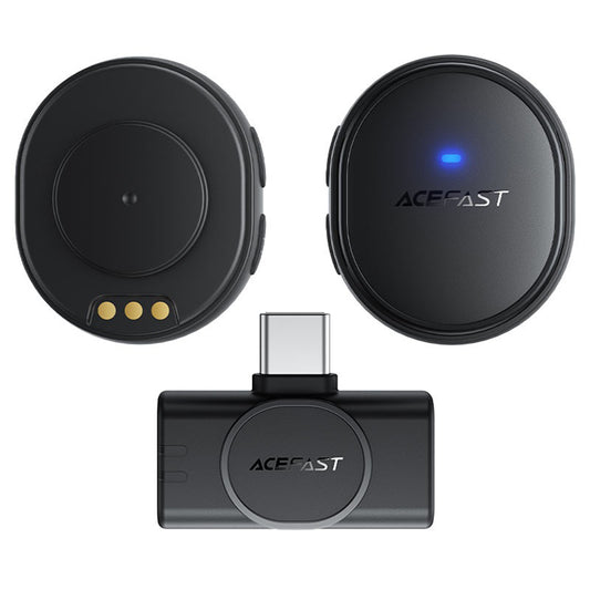 Lavalijera Acefast R3, USB-C, Set 2 komada, Crna