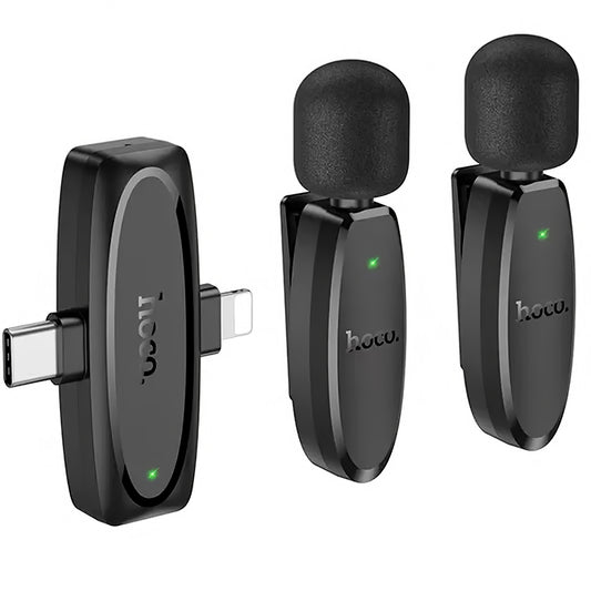 Lavaliera HOCO L15, USB-C / Lightning, Set 2 komada, Crna