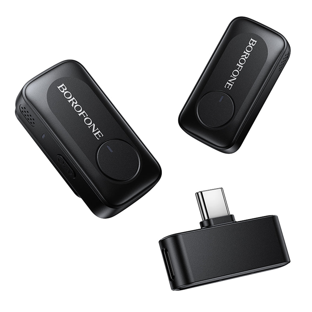 Lavalier Borofone BFK17 Lemai, USB-C, Set 2 komada, Crna
