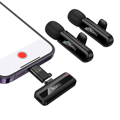 Lavaliera HOCO L20A, USB-C / Lightning, Set 2 komada, Crna