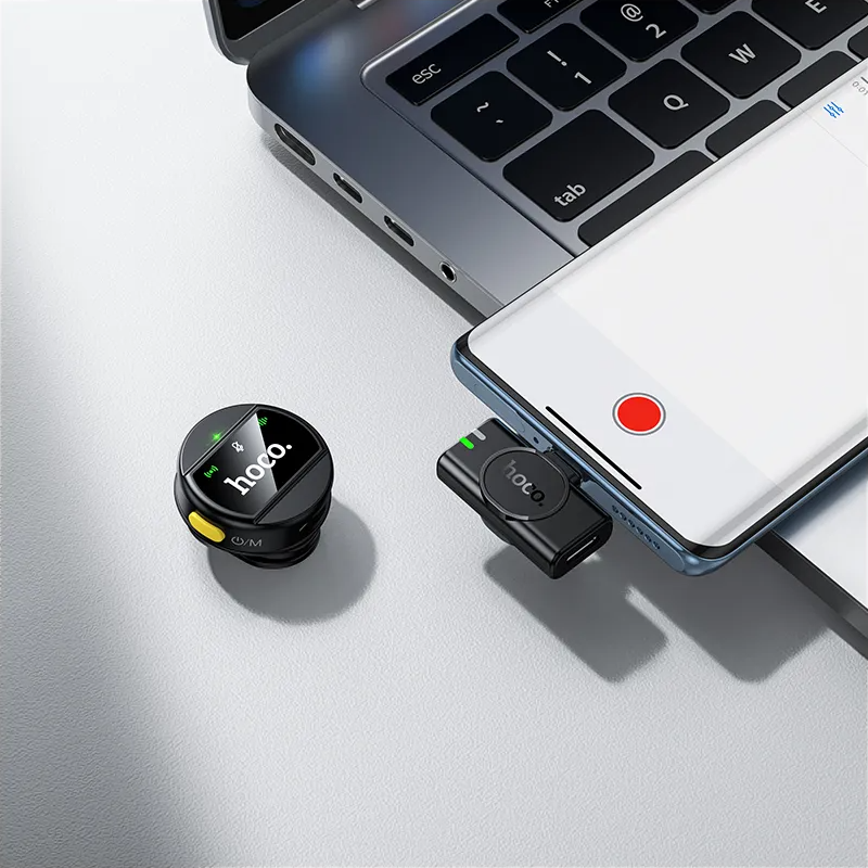 Lavalijera HOCO L21, USB-C, Crna