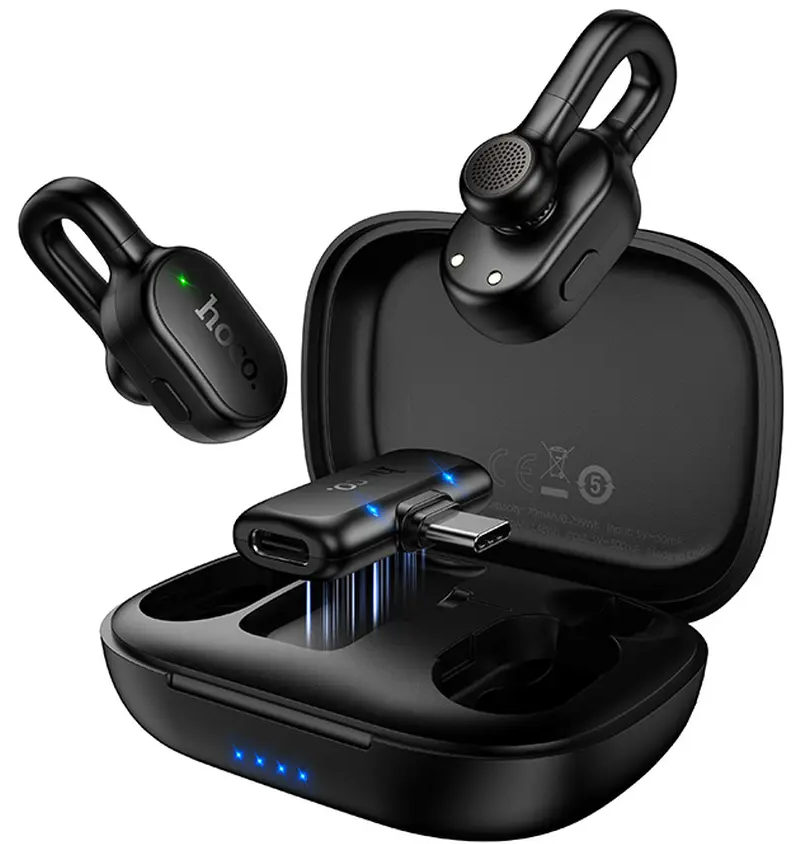 Lavalier HOCO L27, USB-C, Set 2 komada, Crna