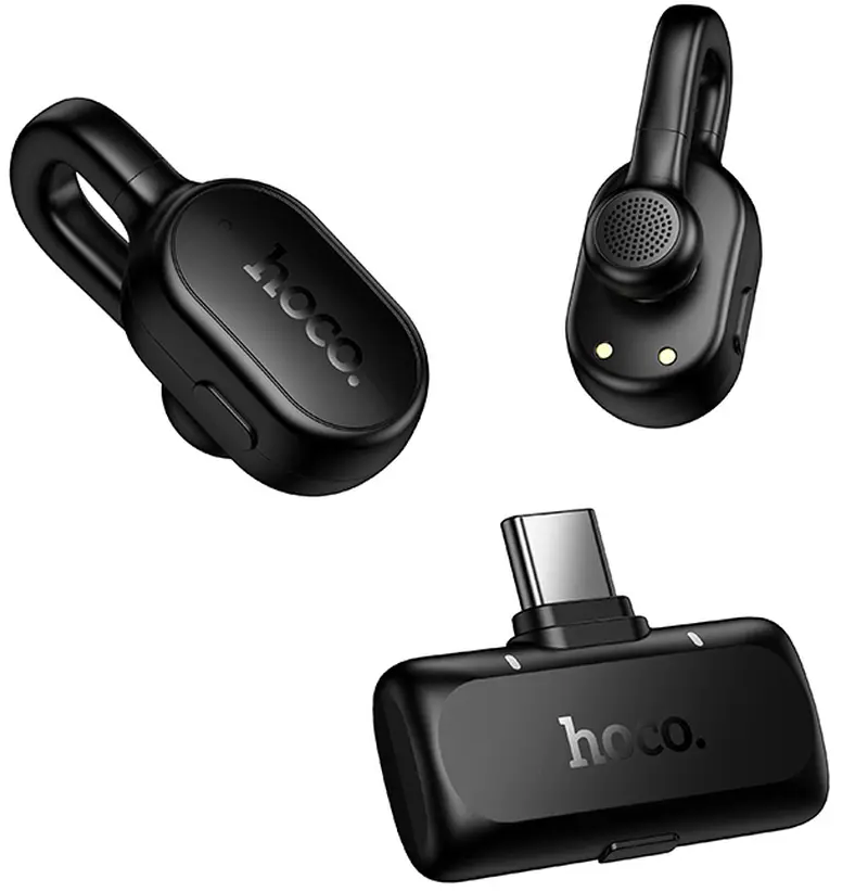 Lavalier HOCO L27, USB-C, Set 2 komada, Crna