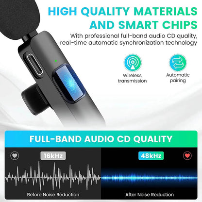 Lavaliera Techsuit LW2, USB-C, Set 2 komada, Crna
