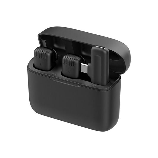 Lavalier Techsuit LW4, USB-C, Set 2 komada, Crna