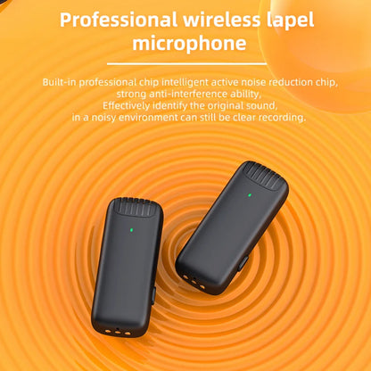 Lavalier Techsuit LW4, USB-C, Set 2 komada, Crna