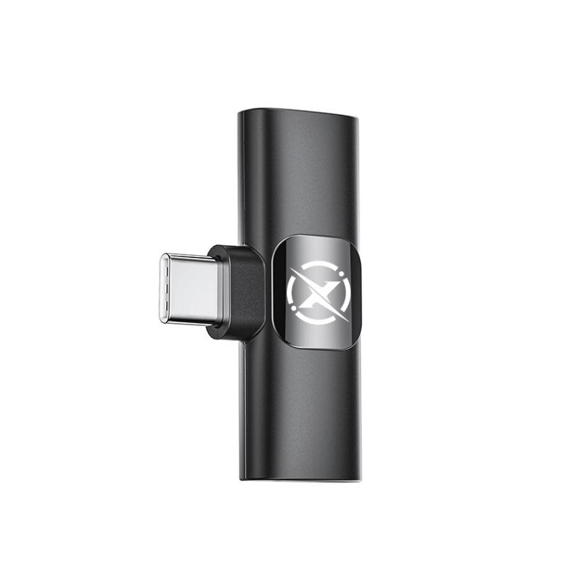 Lavalier XO Design MC14 Dual, USB-C / Lightning, Set 2 komada, Crna