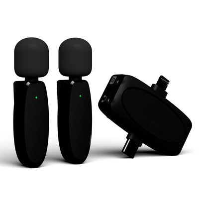 Lavalijera Yesido KR15, USB-C / Lightning, Set 2 komada, Crna