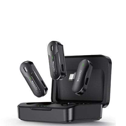 Lavaliera Yesido KR17, USB-C, Set 2 komada, Crna