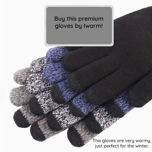 Zimske Taktile Rukavice Iwarm ST0018, Veličina 23cm, Siva