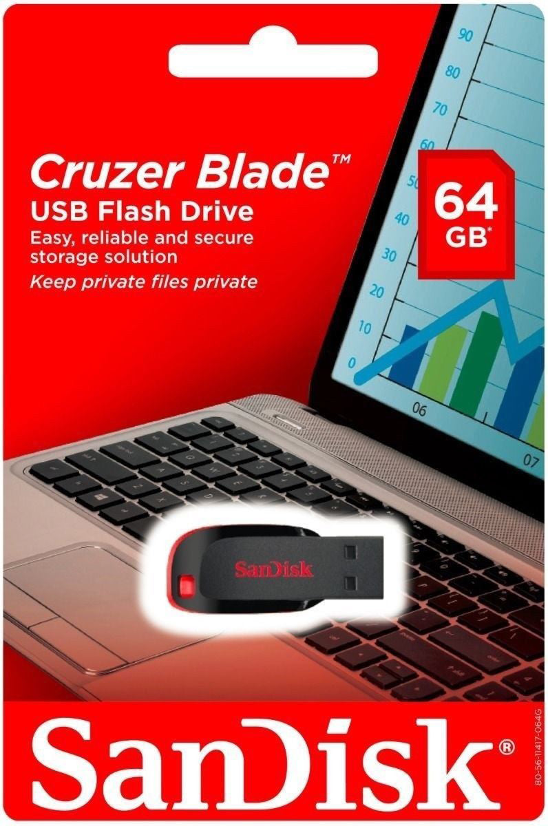 Spoljna memorija USB-A SanDisk Cruzer Blade, 64Gb SDCZ50-064G-B35