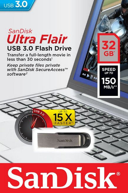 Eksterna memorija USB-A 3.0 SanDisk Ultra Flair, 32Gb SDCZ73-032G-G46