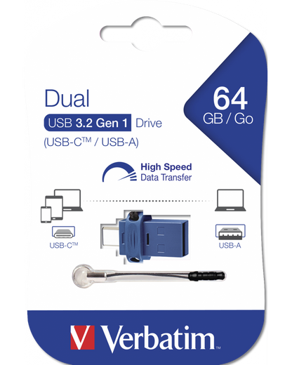 Eksterna memorija USB-A 3.0 / USB-C Verbatim StoreNGo, 64Gb 49967