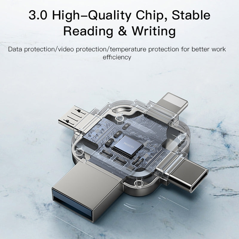 Eksterna memorija USB-A 3.0 / Lightning / USB-C / microUSB Yesido FL15, 16Gb