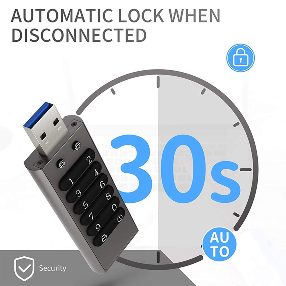 Eksterno skladište USB-A 3.0 OEM XC002 KeySecure, 64Gb