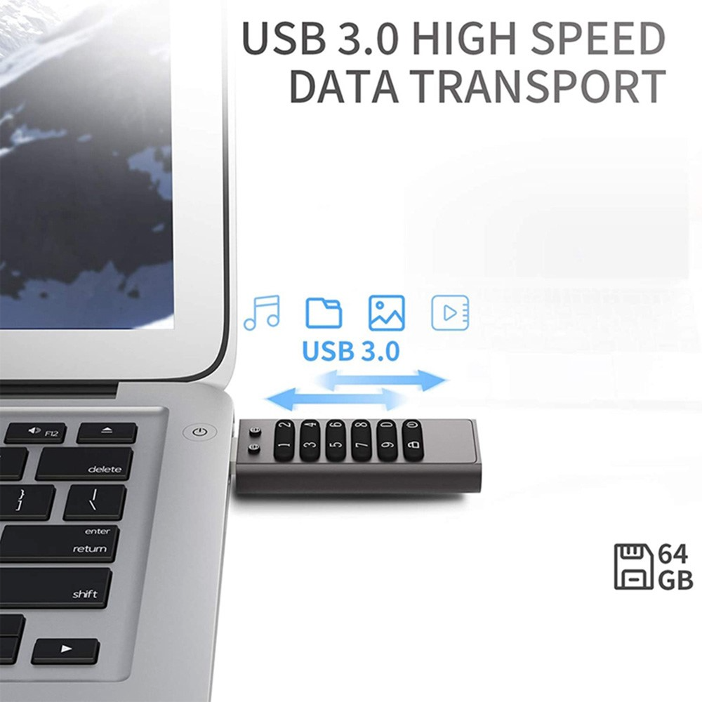Eksterno skladište USB-A 3.0 OEM XC002 KeySecure, 64Gb