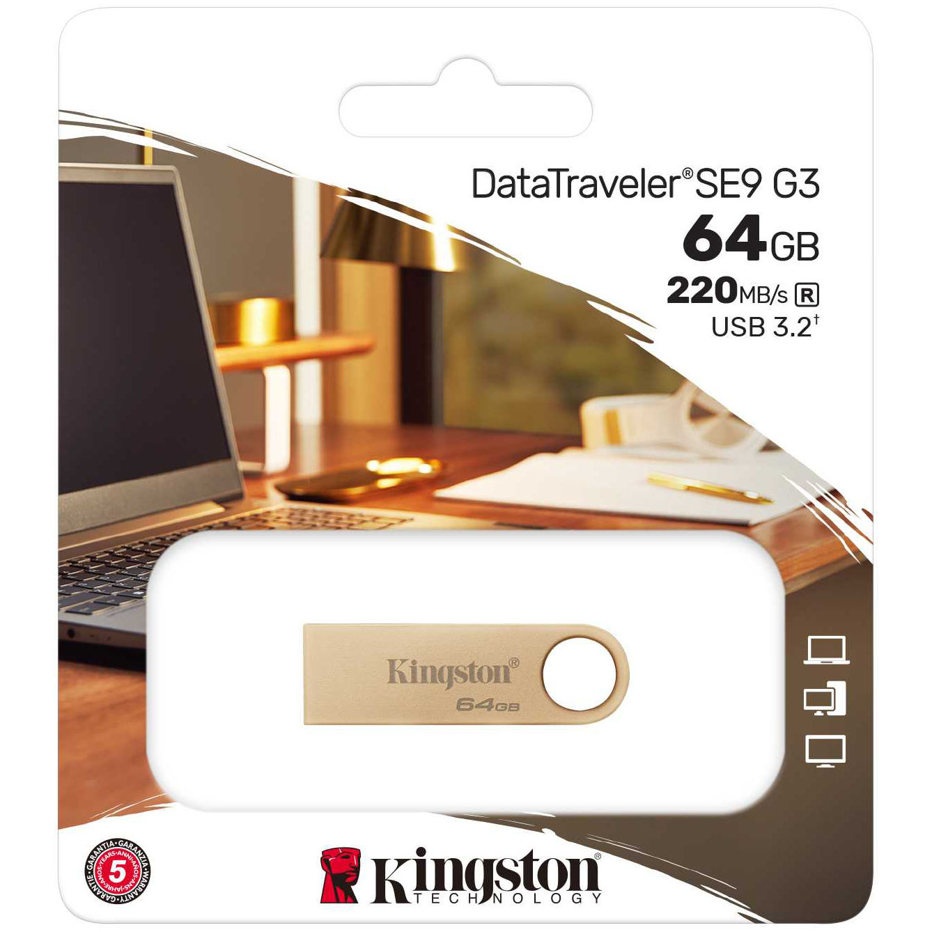Eksterna memorija USB-A 3.2 Kingston DT SE9 G3, 64Gb DTSE9G3/64GB