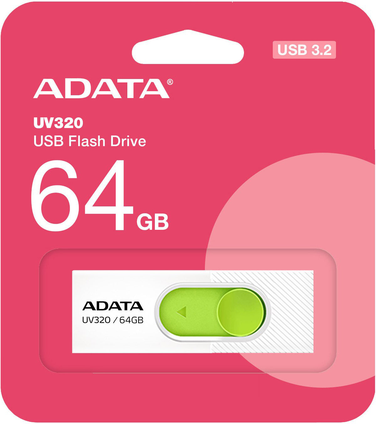 Eksterna memorija USB-A 3.2 Adata UV320, 64Gb AUV320-64G-RWHGN
