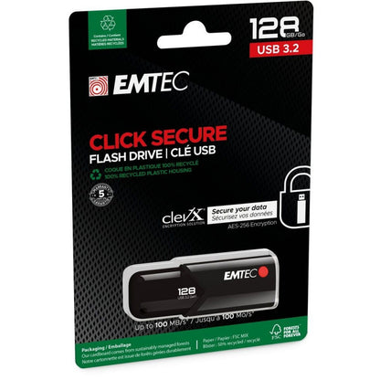 Eksterna memorija USB-A 3.2 Emtec B120 Click Secure, 128Gb ECMMD128GB123