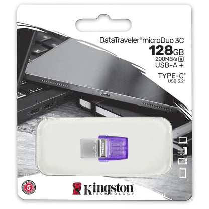 Eksterna memorija USB-A 3.2 / USB-C Kingston microDuo 3C, 128Gb DTDUO3CG3/128GB