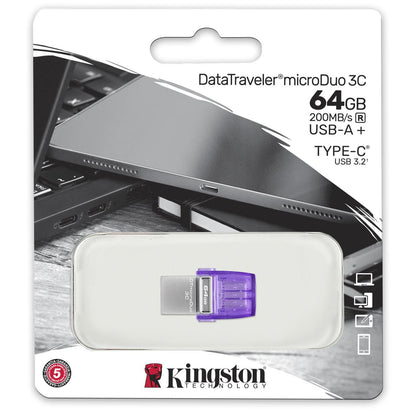 Eksterna memorija USB-A 3.2 / USB-C Kingston microDuo 3C, 64Gb DTDUO3CG3/64GB