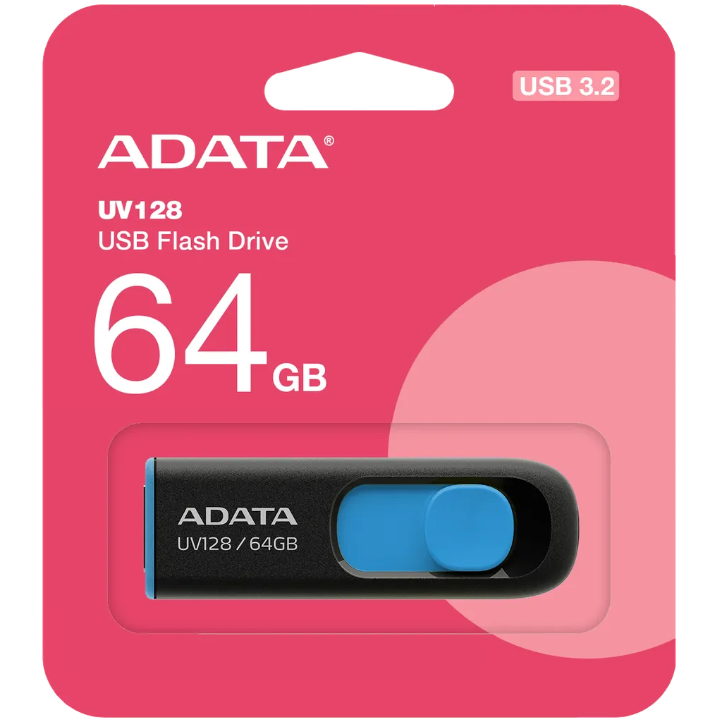 Eksterna memorija USB-A 3.2 Adata UV128, 64Gb AUV128-64G-RBE