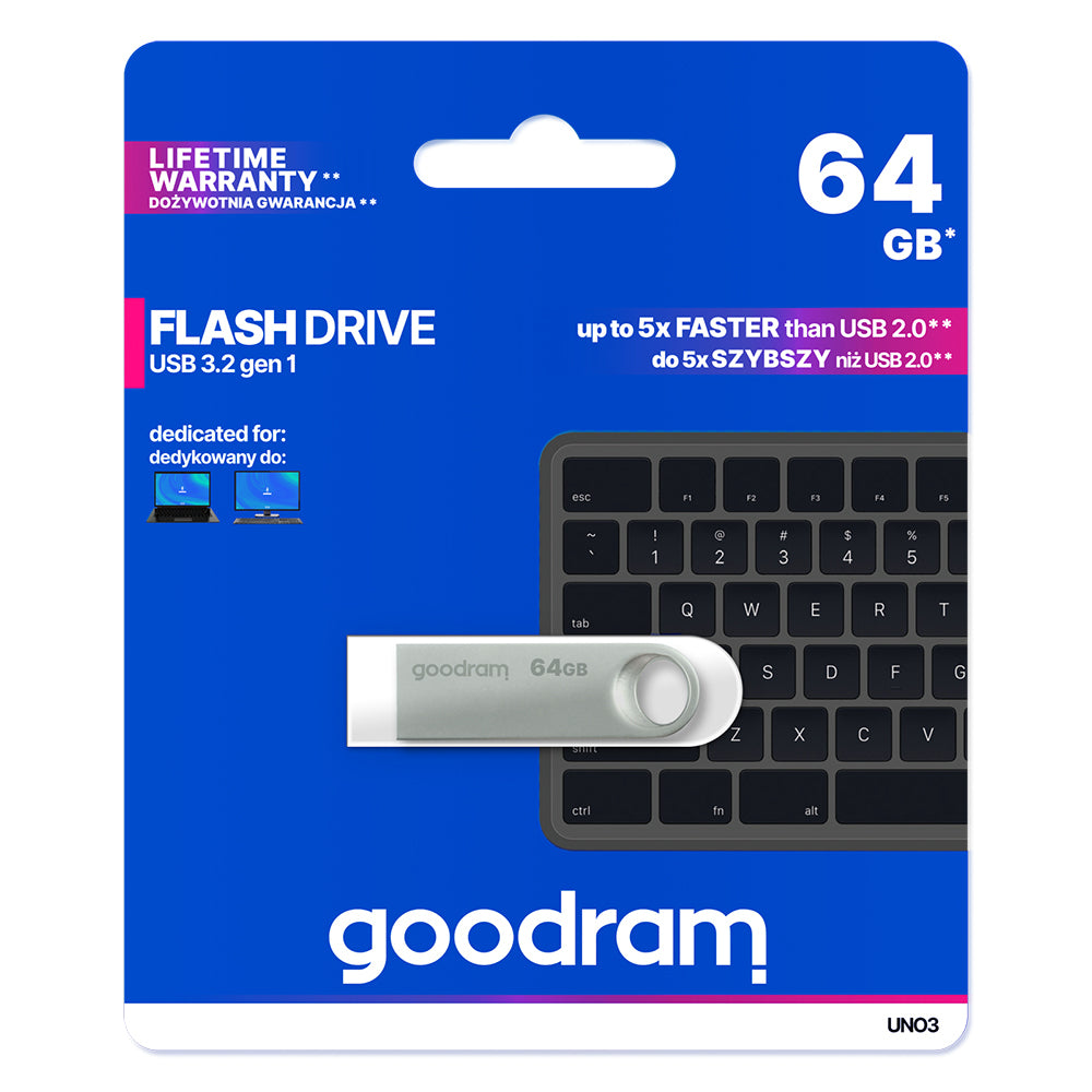 Eksterna memorija USB-A 3.2 GoodRam UNO3, 64Gb